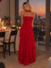 Stunning Strapless Chiffon Tiered Ruffle Long Evening Formal Dress,PDS118726