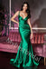 Sexy Spaghetti straps V-neck  Sleeveless Mermaid Long Prom Dress,PDS1092