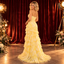 Romantic Sweetheart Floral Print Tiered Chiffon Slit Prom Gown,PDS118752