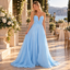 Stunning Strapless Deep V Twist Chiffon A Line Long Evening Dress,PDS118754