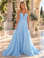 Stunning Strapless Deep V Twist Chiffon A Line Long Evening Dress,PDS118754