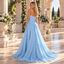 Stunning Strapless Deep V Twist Chiffon A Line Long Evening Dress,PDS118754