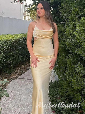 Sexy Spaghetti Straps Sleeveless Mermaid Long Prom Dress,PDS11744