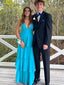 Sexy V-Neck Sleeveless Ruffles A-Line Floor Length Prom Party Dress,PDS11785