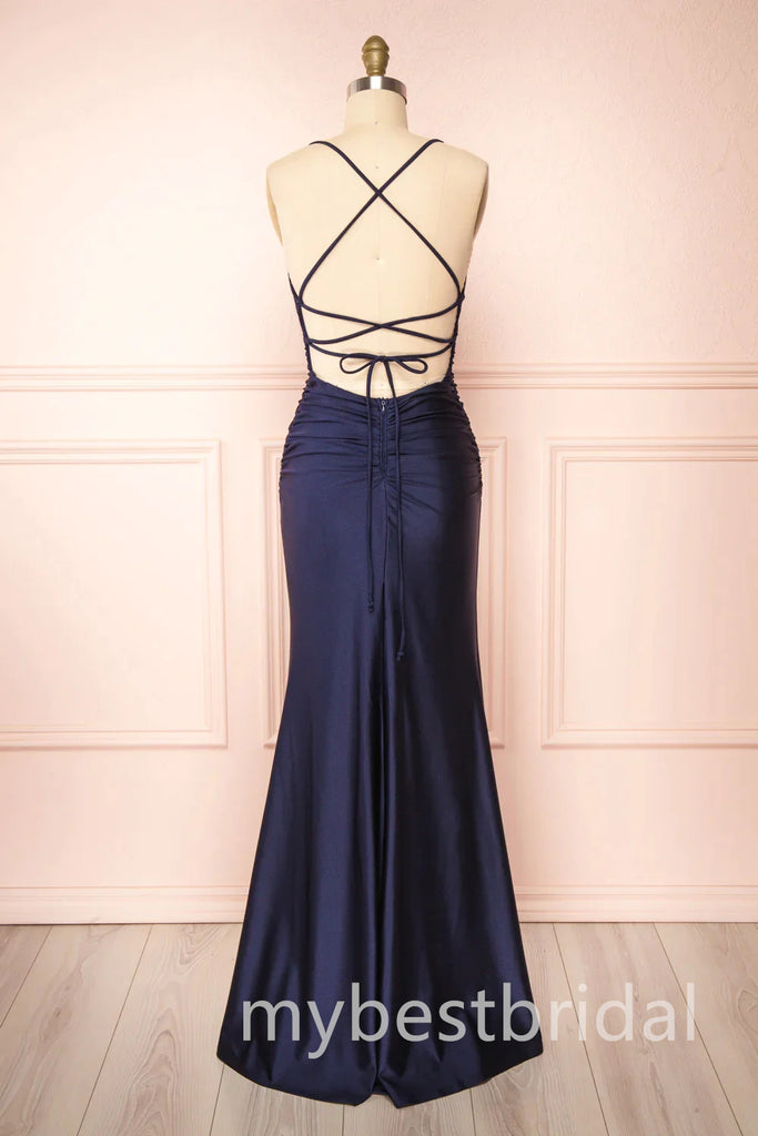 Sexy Halter Sleeveless Side Slit Mermaid Long Prom Dress,PDS11661