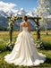 Sparkly Pleats Sleeveless Organza A-Line Floor Length Wedding Dresses, WD0387