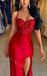 Red Sexy Sweetheart Side slit Mermaid Long Floor Length Prom Dress,PDS11465