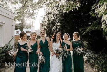 Mismatched Elegant Halter Sleeveless A-line Bridesmaid Dressess, BDS0344