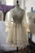 Elegant Long sleeves A-line Short Mini Homecoming Dress,  HDS0122