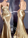 Sexy Spaghetti straps V-neck  Sleeveless Mermaid Long Prom Dress,PDS1091