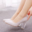 Women's Wedding Shoes Decorative Heel Wedding Heels Bridal Shoes With Beading WS0010