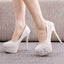 Women's Wedding Shoes Decorative Heel Wedding Heels Bridal Shoes With Beading WS0001