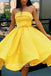 Elegant Strapless Sleeveless A-line Short Mini Homecoming Dress,  HDS0153