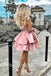 Elegant One shoulder Sleeveless A-line Short Mini Homecoming Dress,  HDS0129
