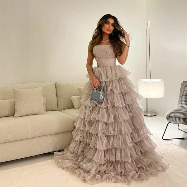 Elegant Strapless Sleeveless  Long Floor Length Prom Dress,PDS11459