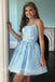 Elegant Square Sleeveless A-line Short Mini Homecoming Dress,  HDS0096