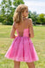 Elegant Square Sleeveless A-line Short Mini Homecoming Dress,  HDS0154