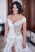 Elegant Off shoulder  Sleeveless Side slit A-line  Wedding Dresses, WDY0341