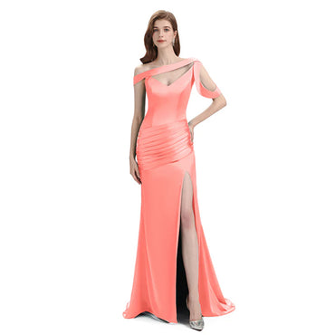 Croal Mismatch Sleeveless Side Slit Mermaid Bridesmaid Dressess, BDS0391