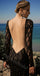 Sexy Deep V-neck Long sleeves Mermaid Long Floor Length Prom Dress,PDS11458