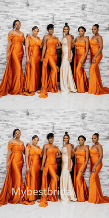 Mismatched Elegant Sweetheart Sleeveless Mermaid Bridesmaid Dressess, BDS0316