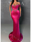Elegant One Shoulder Sleeveless Mermaid Long Prom Dress,PDS11517