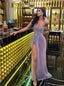 Sexy V-neck Sleeveless Side Slit Mermaid Long Prom Dress,PDS11531