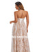 Lvory Lace Chiffon Halter A-line Applique Floor-length Wedding Dresses, WDY0179