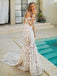 Gorgerous Off-shoulder Mermaid Appliques Lace Simple Wedding Dresses. WDS0094