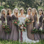 A-line Dark Grey Long Sleeves Bridesmaid Dresses,Cheap Bridesmaid Dresses,WGY0390