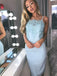 Sheath Blue Satin Homecoming Dress With Lace,Short Prom Dresses,BDY0326