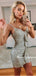 Spaghetti Strap Mermaid Sequin Short Homecoming Dresses, HDS0051