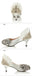 Handmade Middle High Heels Pointed Toe Crystal Wedding Shoes, SY0114