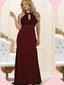 Sheath High Neck Burgundy Long Prom Dresses ,Cheap Prom Dresses,PDY0447