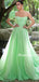 Charming One-shoulder A-line Ball Gown Long Prom Dresses, PDS0259