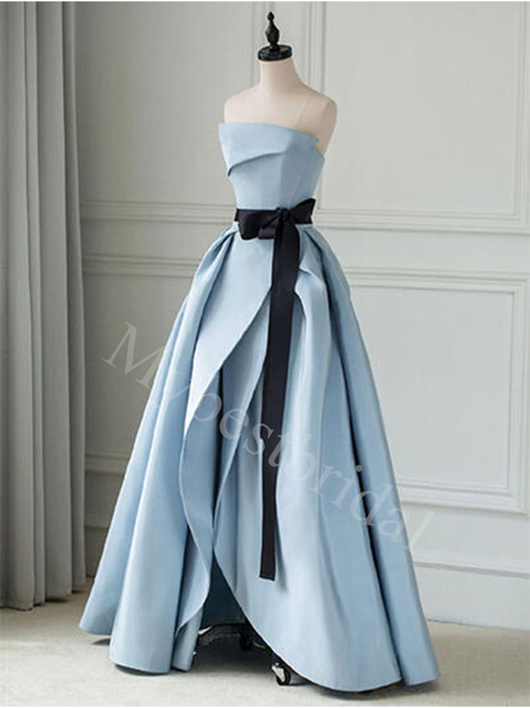 Elegant Strapless Sleeveless A-line Prom Dresses,PDS0815