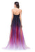 New Arrival Open Back Long Gradient Chiffon Modest Prom Dresses, Evening Party Dresses,PDY0265