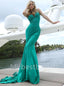 Sexy V-neck Sleeveless Mermaid Floor length Prom Dresses , PDS0364