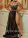 Sexy V-neck Spaghetti straps Side slit Mermaid Prom Dresses , PDS0381