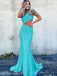 Sexy One-shoulder Mermaid Sequin Simple Long Prom Dresses, PDS0195