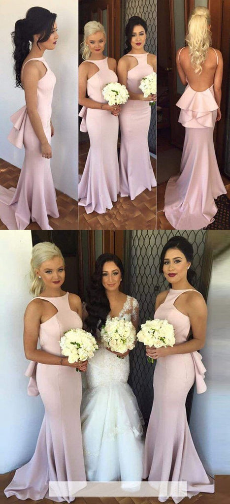 On Sale Popular Charming Open Back Sexy Mermaid Long Bridesmaid Dresses for Wedding, WGY0109