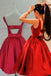 Bright Red Elegant Simple Cheap Short Homecoming Dresses 2018, BDY0288