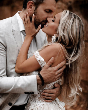 Romantic Off-The-Shoulder Lace Appliqued Long Cheap Wedding Dresses, WDS0046