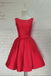 Bright Red Elegant Simple Cheap Short Homecoming Dresses 2018, BDY0288