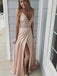 A-Line Spaghetti Straps Pink Beaded Prom Dress,Cheap Prom Dress,PDY0392