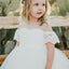 Illusion A-Line White Lace Flower Girl Dress ,Cheap Flower Girl Dresses ,FGY0230