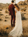Off-the-Shoulder White Lace Beach Wedding Dresses.Cheap Wedding Dresses, WDY0281