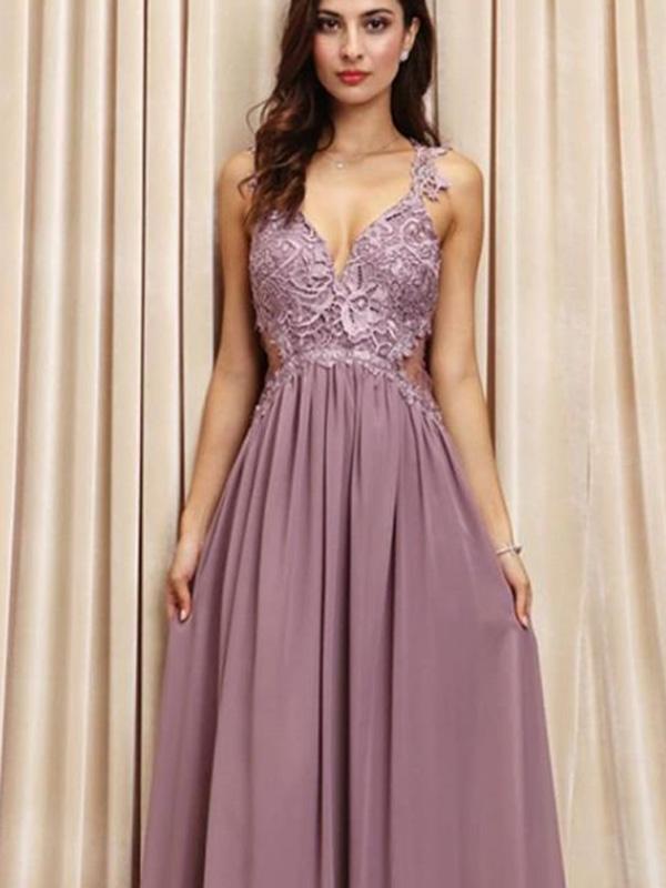 Spaghetti Straps V-neck Dusty Purple Lace Prom Dresses,Cheap Prom Dres mybestbridal Spaghetti Straps V-neck Dusty Purple Lace Prom Dresses,Cheap Prom Dres mybestbridal