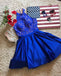 Royal Blue Halter Cheap Short Homecoming Dresses Online, BDY0330