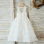 Ivory Cute Lace Flower Girl Dresses, Open Back Little Girl Dresses, FGY0133